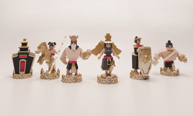 Để cho ra 6 mô hình các quân cờ trong bộ cờ vua in 3D