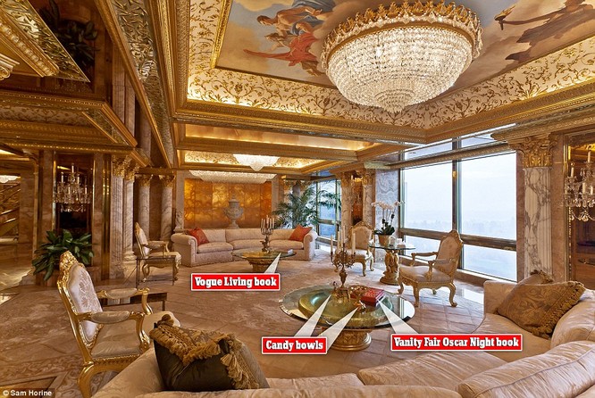 Video: "Đột nhập" căn hộ dát vàng trị giá 100 triệu USD của Tân Tổng thống Trump ảnh 2