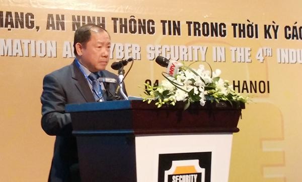 Trung tướng Hoàng Phước Thuận, Cục trưởng Cục An ninh mạng - Bộ Công an tại hội thảo Security World 2017.