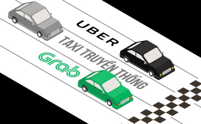 Cuộc chiến Uber, Grab và taxi truyền thống. Ảnh minh hoạ: Internet