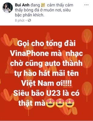 Cổ động viên thích thú khi nhà mạng tự động chuyển nhạc chờ “Việt Nam ơi” ảnh 1