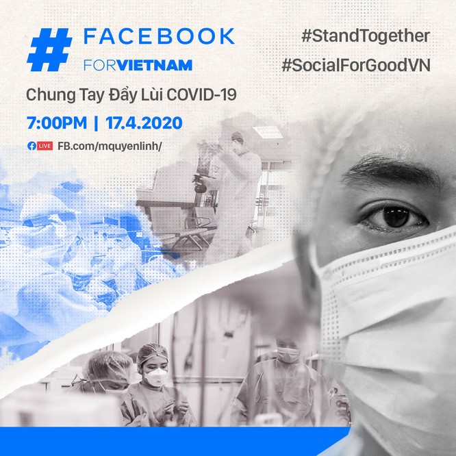 Quyền Linh, Hồng Vân, Xuân Bắc tham gia chiến dịch đẩy lùi COVID-19 của Facebook ảnh 1
