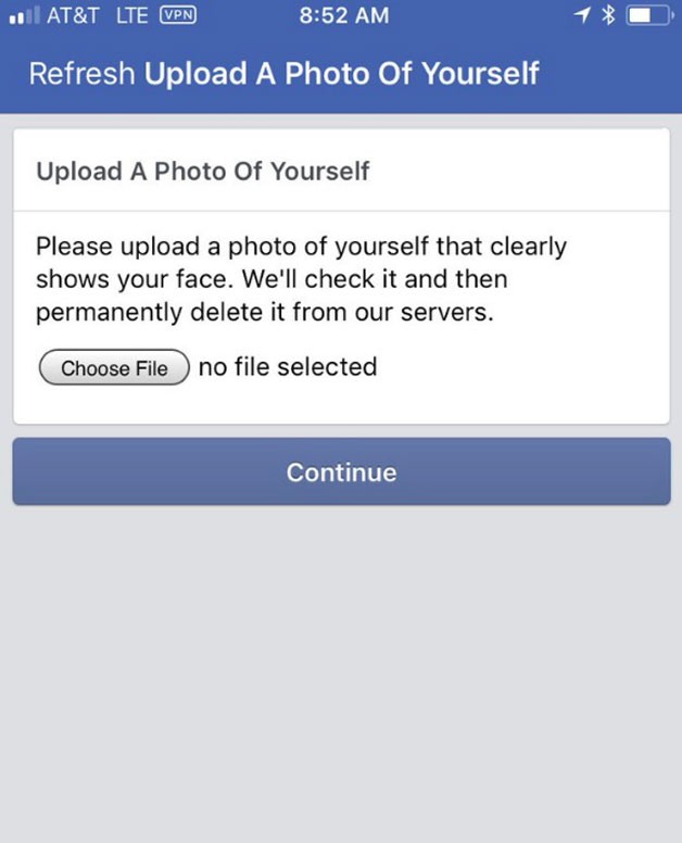 Facebook chuẩn bị bắt người dùng tải ảnh selfie mới cho đăng nhập? ảnh 1