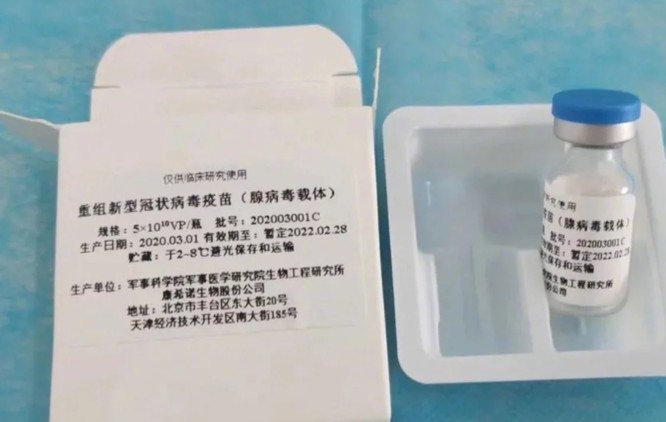 Vaccine thử nghiệm được phát triển bởi công ty dược CanSino hợp tác với quân đội Trung Quốc (Ảnh: SCMP)