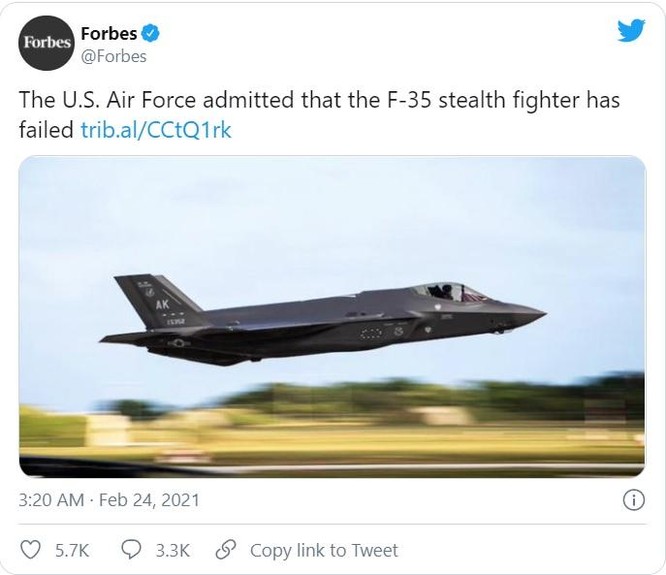 Dân Mỹ phẫn nộ: Tốn 1,7 nghìn tỉ USD, chương trình F-35 bị coi là “thất bại” ảnh 1
