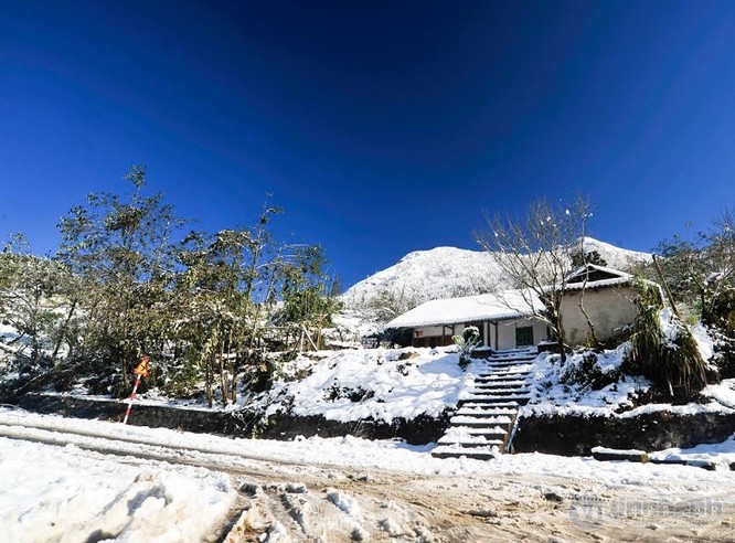 Ngắm tuyết trên những thửa ruộng bậc thang ở “nóc nhà Đông Dương“ ảnh 3