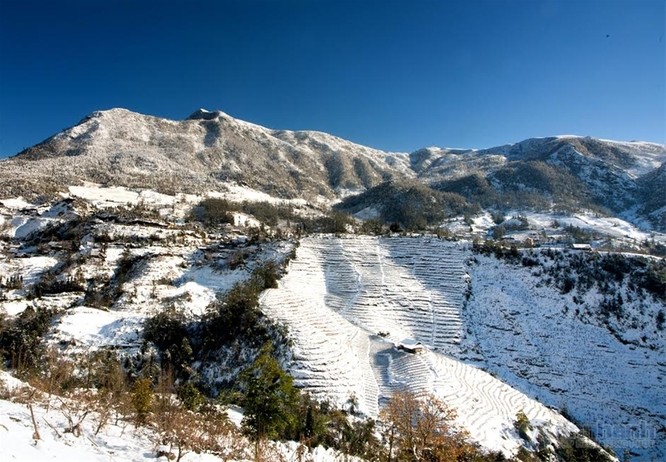 Ngắm tuyết trên những thửa ruộng bậc thang ở “nóc nhà Đông Dương“ ảnh 16