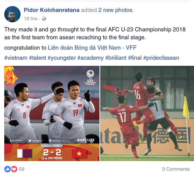 U-23 Việt Nam lập kỳ tích “dậy sóng” facebook Fan quốc tế ảnh 1