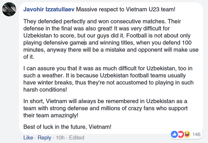 Fan quốc tế khâm phục Việt Nam sau trận chung kết AFC U23 ảnh 3