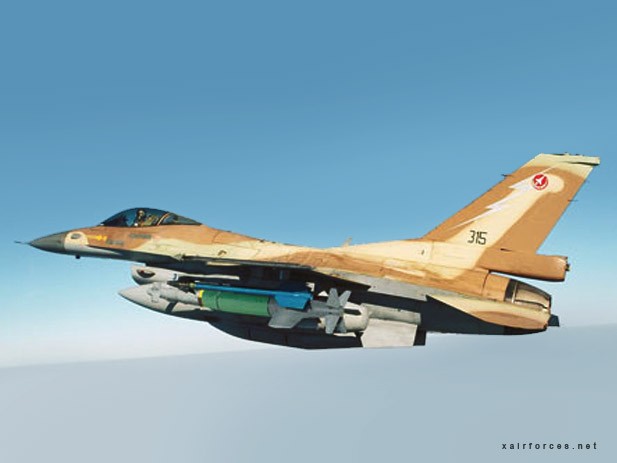 Máy bay F-16 của quân đội Israel.