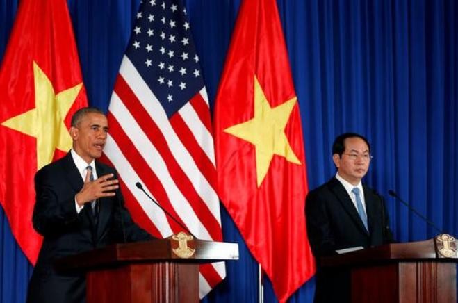Tổng thống Mỹ Barack Obama vừa có chuyến thăm 3 ngày đối với Việt Nam. Nguồn ảnh: Tân Hoa xã