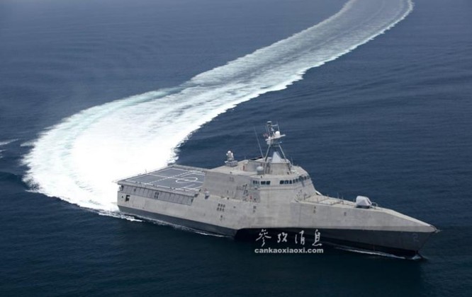 Tàu tuần duyên USS Independence LCS-2 Hải quân Mỹ. Ảnh: Tin tức Tham khảo, Trung Quốc.