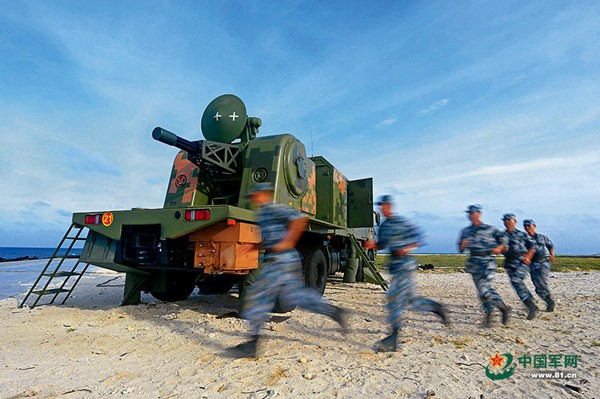 Trung Quốc triển khai bất hợp pháp hệ thống tên lửa phòng không tầm xa HQ-9 trên Biển Đông (quần đảo Hoàng Sa, Việt Nam). Ảnh: Thời báo Hoàn Cầu, Trung Quốc.