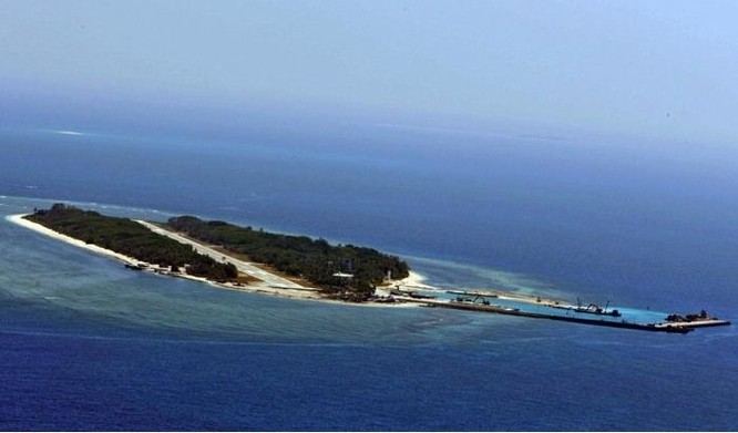 Đảo Ba Bình thuộc quần đảo Trường Sa của Việt Nam, hiện bị Đài Loan chiếm đóng bất hợp pháp. Ảnh: UDN Đài Loan.