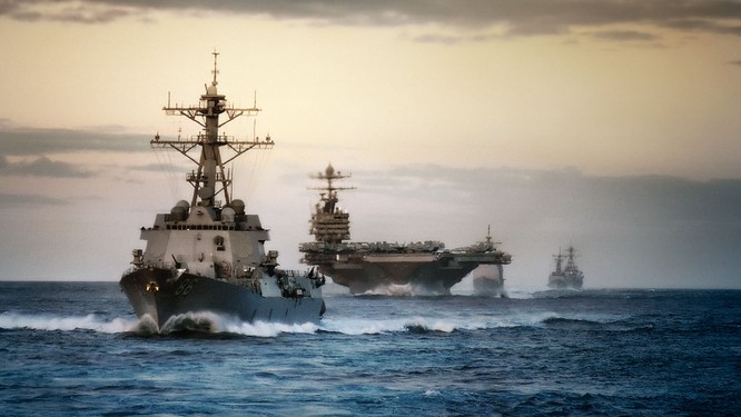 Hải quân Mỹ đang có 2 tàu sân bay tại khu vực Biển Đông.