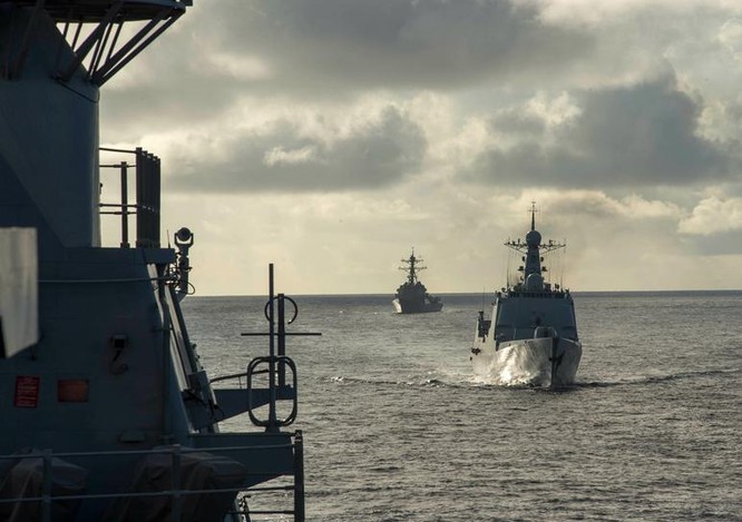 Hải quân Trung Quốc đang tham gia cuộc tập trận Vành đai Thái Bình Dương-2016. Ảnh: Thời báo Hoàn Cầu, Trung Quốc.