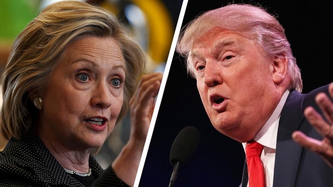 Hai đối thủ của đảng Dân Chủ và đảng Cộng hòa Hillary Clinton - Donald Trump.