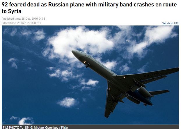 Truyền thông Nga e ngại rằng hơn 90 có mặt trên chuyến bay có thể đã chết hết.
