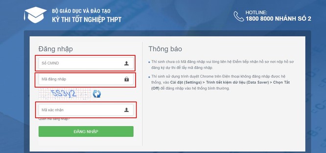 Tra cứu online điểm thi thi tốt nghiệp THPT năm 2020 tỉnh Bình Định ảnh 1