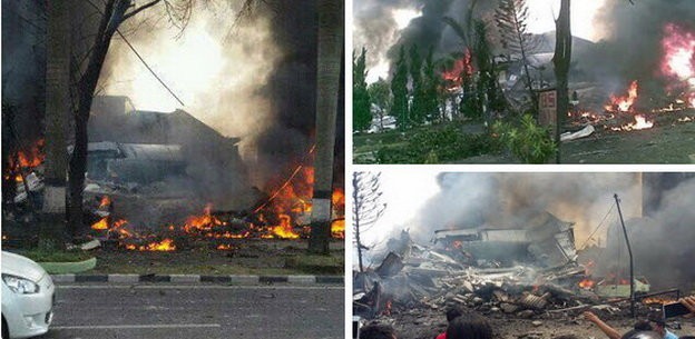 Máy bay Indonesia rơi trúng khách sạn, ít nhất 30 người chết ảnh 4