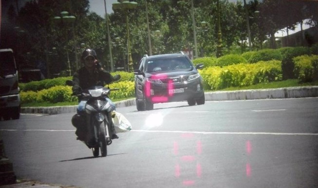 Hình trích xuất từ camera của CSGT Cần Thơ cho thấy xe của tướng Liêm đã vi phạm tốc độ