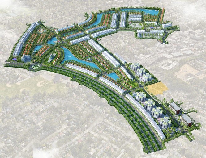 Phối cảnh dự án Khu đô thị Nam Minh Phương (Nguồn: Licogi 14)