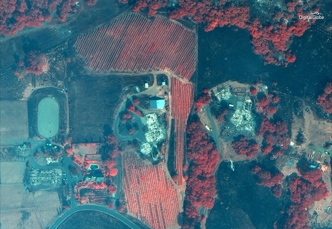 Thảm họa cháy rừng ở California nhìn từ vệ tinh ảnh 10