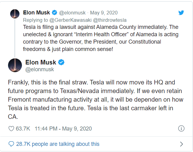 Elon Musk “phát điên” vì nhà máy Tesla chưa được hoạt động trở lại ảnh 1