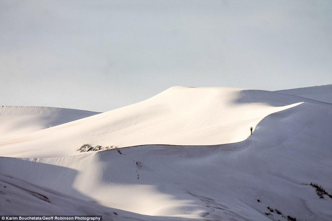 Chuyện lạ: Tuyết rơi phủ trắng một vùng sa mạc Sahara ảnh 2