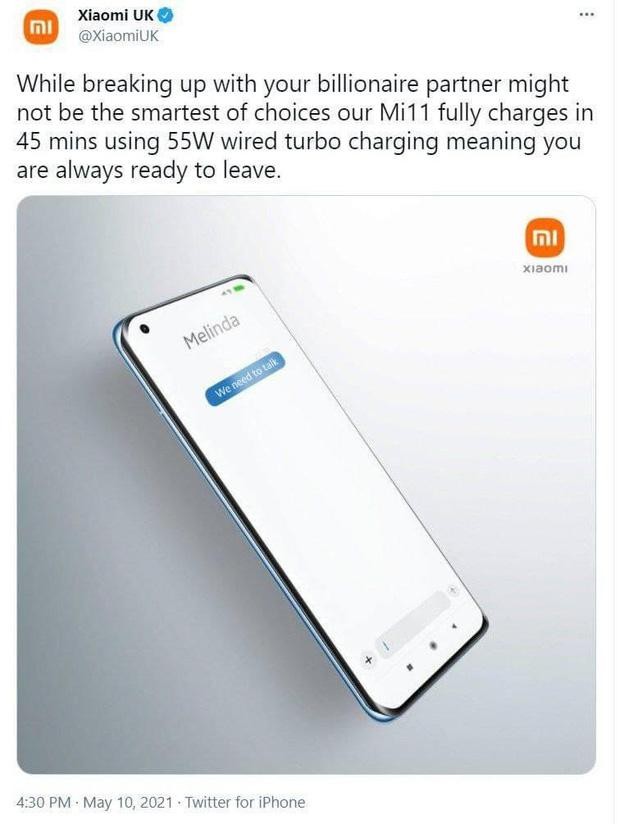 Xiaomi dùng chuyện ly hôn của tỷ phú Bill Gates để "quảng cáo", cộng đồng mạng chê "kém duyên" ảnh 1