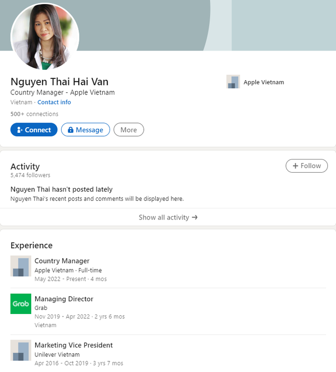 Cựu CEO Grab Việt Nam Nguyễn Thái Hải Vân gia nhập Apple ảnh 1
