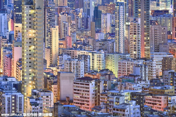 Khó tin trước mật độ công trình kiến trúc dày đặc ở Hồng Kông ảnh 1
