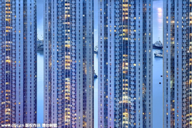 Khó tin trước mật độ công trình kiến trúc dày đặc ở Hồng Kông ảnh 4