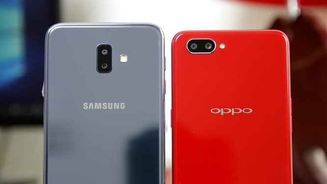 Samsung và Oppo hiện đang dẫn đầu thị trường điện thoại thông minh tại Việt Nam. Ảnh: Didongthongminh