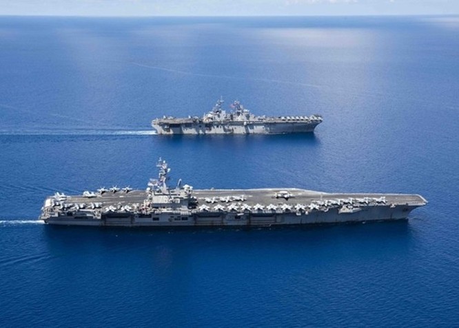 Hải quân Mỹ tập trận rầm rộ ở Biển Đông ảnh 1