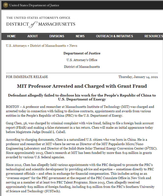 Mỹ liên tiếp bắt và khởi tố các nhà khoa học làm việc cho Trung Quốc ảnh 2