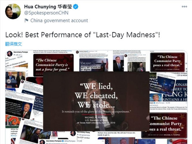 Ngoại trưởng Mỹ Pompeo đăng 40 đoạn tweet công kích Trung Quốc, Bắc Kinh phản ứng quyết liệt ảnh 3