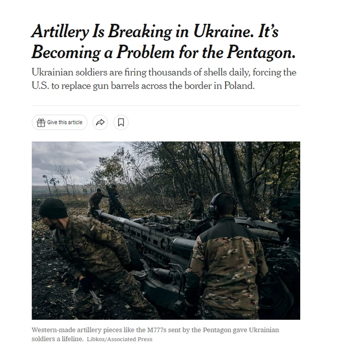 New York Times: một phần ba số pháo phương Tây viện trợ Ukraine đã không thể sử dụng ảnh 1