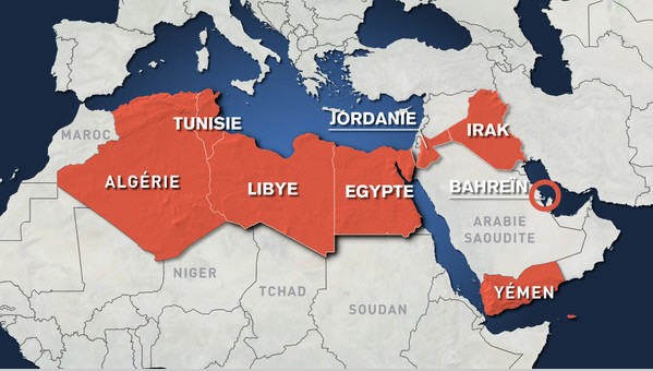 Mùa xuấn Ả rập trải dài qua nhiều nước