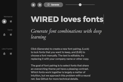 Sử dụng trí tuệ nhân tạo, một website có thể tự tạo ra các cặp font chữ theo yêu cầu của người dùng ảnh 1