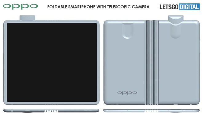 Oppo đệ trình sáng chế smartphone màn hình gập với camera trượt, 4 viền màn hình mỏng đều như iPad Pro - Ảnh 2.