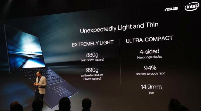 Asus ra mắt laptop nhẹ nhất thế giới, trọng lượng 880g ảnh 1