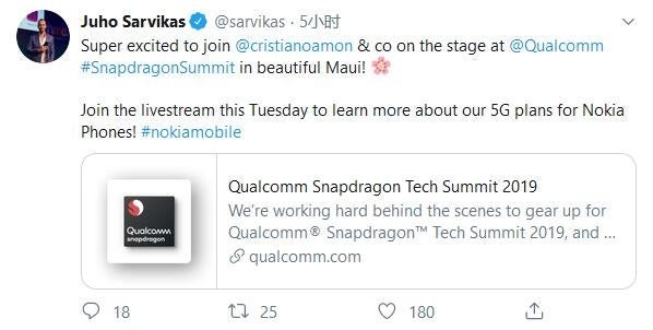 Nokia sẽ công bố kế hoạch cho những chiếc điện thoại 5G của mình tại sự kiện Qualcomm Summit