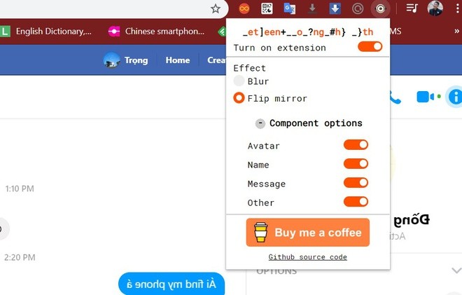 Hướng dẫn làm mờ tin nhắn Facebook Messenger trên máy tính ảnh 3