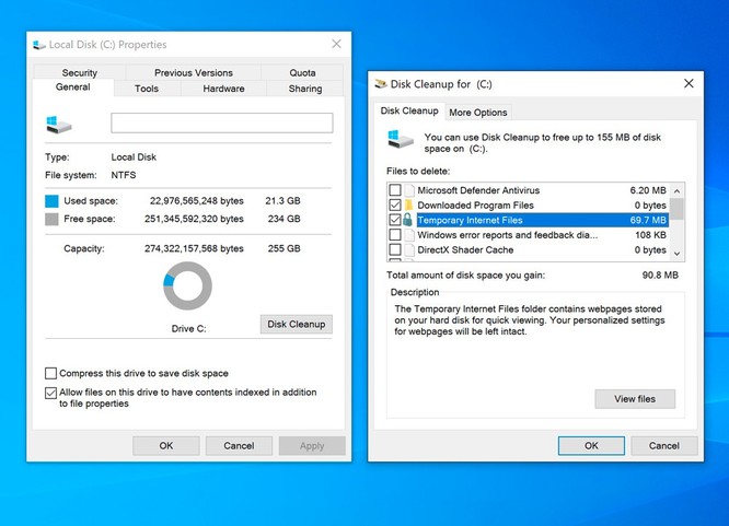 Cách lấy lại dung lượng ổ cứng sau khi cập nhật Windows ảnh 1