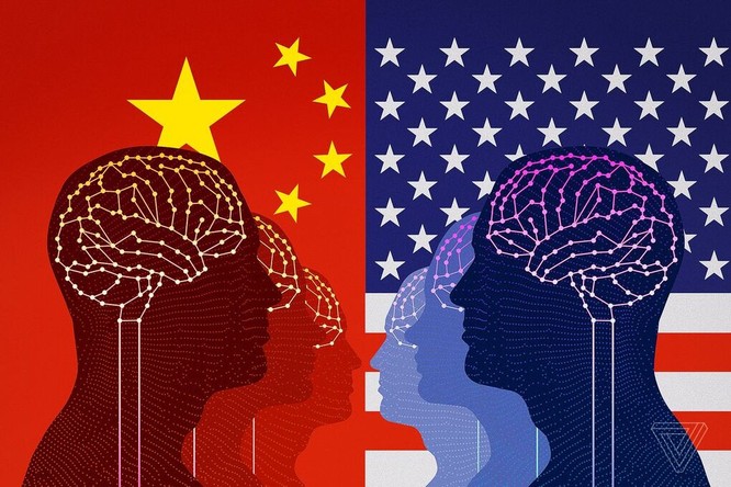 Mỹ và Trung Quốc đang chạy đua về AI. Ảnh: The Verge.