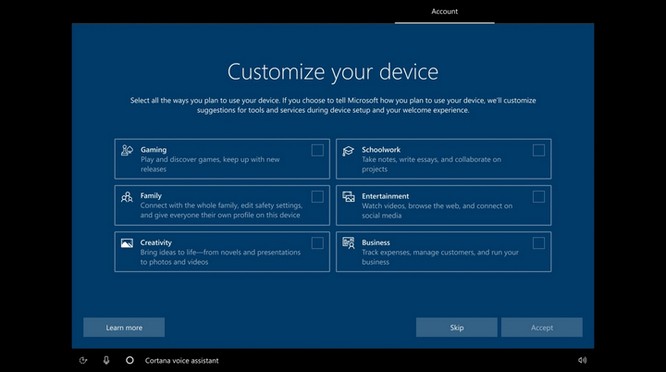 Windows 10 sẽ cho người dùng cấu hình hệ thông tùy ý trong quá trình cài đặt ảnh 2