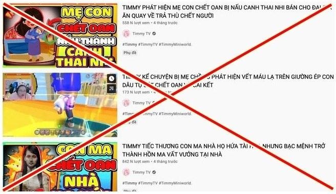 Kênh YouTube Timmy TV bị phạt 15 triệu đồng ảnh 1