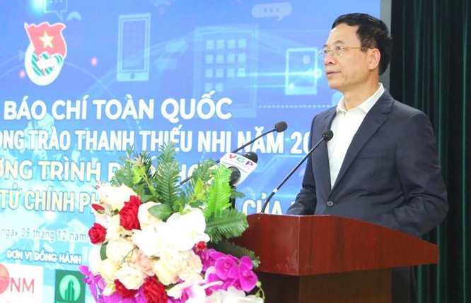 Bộ trưởng Nguyễn Mạnh Hùng phát biểu tại Lễ trao giải thưởng toàn quốc các báo Đoàn thanh niên ảnh 1