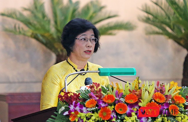 bà Đặng Thị Kim Liên, Chủ tịch UBMT TQ Việt Nam TP Đà Nẵng mong muốn HĐND TP giải quyết 4 vấn đề cử tri quan tâm